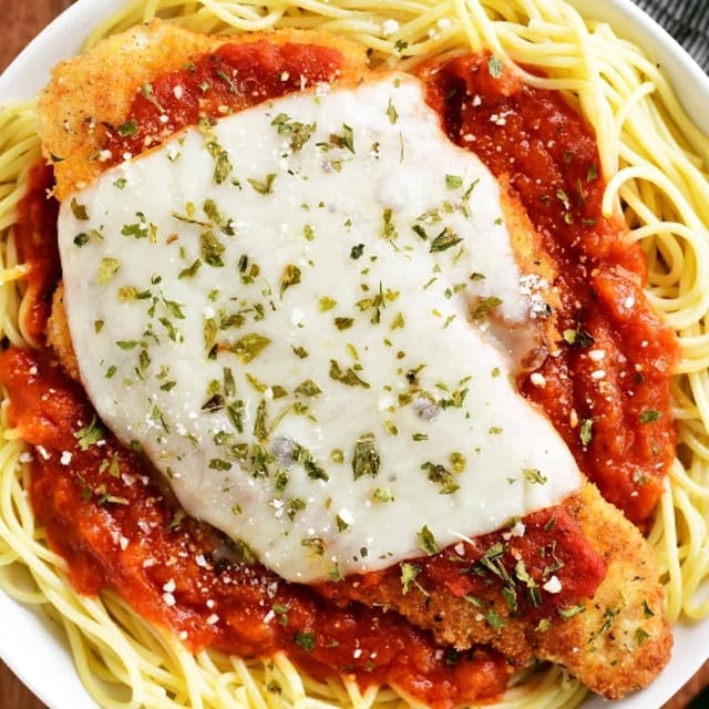 Chicken Parmesan Pasta.