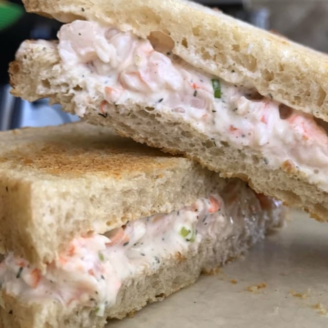 Shrimp Salad Sandwich.