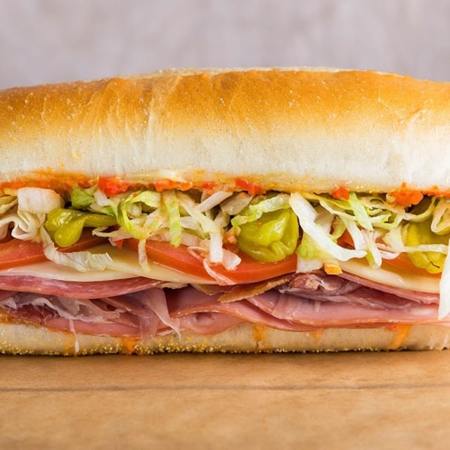 One 8" Sub, Fries, 20 Oz Fountain Soda.
