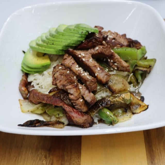 Skirt Steak Rice Bowl (Best Seller).